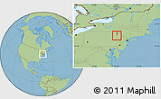 Savanna Style Location Map of ZIP code 18512