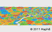 Political Panoramic Map of ZIP code 19013