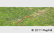 Satellite Panoramic Map of ZIP code 19013