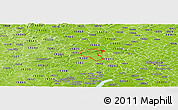 Physical Panoramic Map of ZIP code 19355