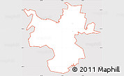Classic Style Simple Map of ZIP code 19508, cropped outside