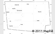 Blank Simple Map of Bradford County, cropped outside