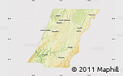 Physical Map of Cambria County, cropped outside