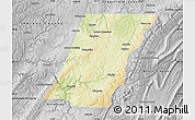 Physical Map of Cambria County, desaturated