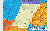 Physical Map of Cambria County, political outside
