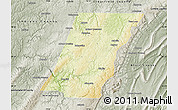 Physical Map of Cambria County, semi-desaturated