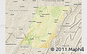 Physical Map of Cambria County, shaded relief outside