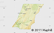 Physical Map of Cambria County, single color outside