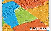 Physical Map of Lebanon County, political outside