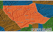 Political Map of Lycoming County, darken