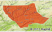 Political Map of Lycoming County, physical outside