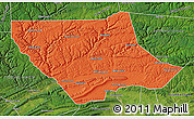 Political Map of Lycoming County, satellite outside