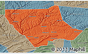 Political Map of Lycoming County, semi-desaturated