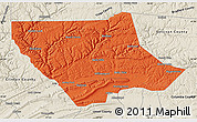 Political Map of Lycoming County, shaded relief outside