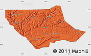 Political Map of Lycoming County, single color outside