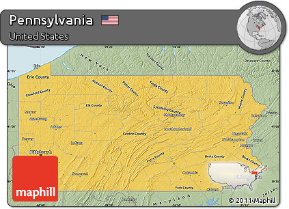 Savanna Style Map of Pennsylvania