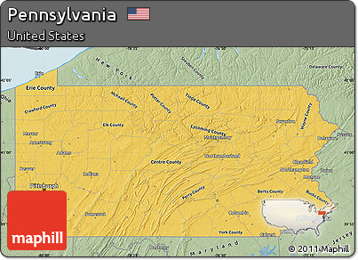 Savanna Style Map of Pennsylvania