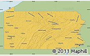 Savanna Style Map of Pennsylvania, single color outside