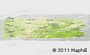 Physical Panoramic Map of Pennsylvania, lighten, semi-desaturated