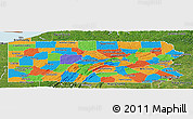 Political Panoramic Map of Pennsylvania, satellite outside