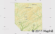 Physical Map of Potter County, cropped outside