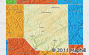 Physical Map of Potter County, political outside