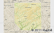 Physical Map of Potter County, shaded relief outside