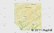 Physical Map of Potter County, single color outside