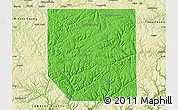 Political Map of Potter County, physical outside
