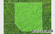 Political Map of Potter County, satellite outside