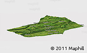 Satellite Panoramic Map of Schuylkill County, cropped outside