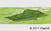 Satellite Panoramic Map of Schuylkill County, physical outside