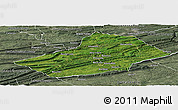 Satellite Panoramic Map of Schuylkill County, semi-desaturated