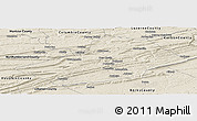 Shaded Relief Panoramic Map of Schuylkill County