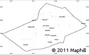 Blank Simple Map of Schuylkill County, cropped outside