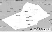 Gray Simple Map of Schuylkill County