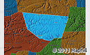 Political Map of Sullivan County, darken