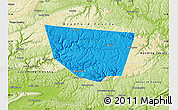 Political Map of Sullivan County, physical outside