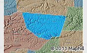 Political Map of Sullivan County, semi-desaturated