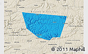 Political Map of Sullivan County, shaded relief outside