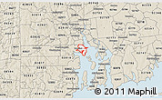 Classic Style 3D Map of ZIP code 02889