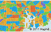 Political 3D Map of ZIP code 02889