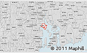 Silver Style 3D Map of ZIP code 02889