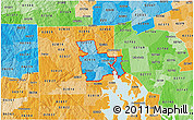 Political Shades 3D Map of ZIP codes starting with 029