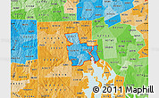 Political Shades Map of ZIP codes starting with 029