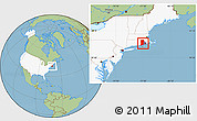 Savanna Style Location Map of Rhode Island, highlighted country