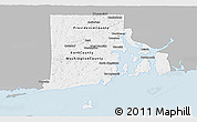 Gray Panoramic Map of Rhode Island, single color outside