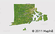 Satellite Panoramic Map of Rhode Island, cropped outside