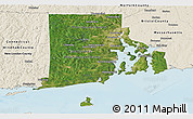 Satellite Panoramic Map of Rhode Island, shaded relief outside