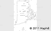 Blank Simple Map of Rhode Island, cropped outside
